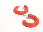 orange tube hoop earrings