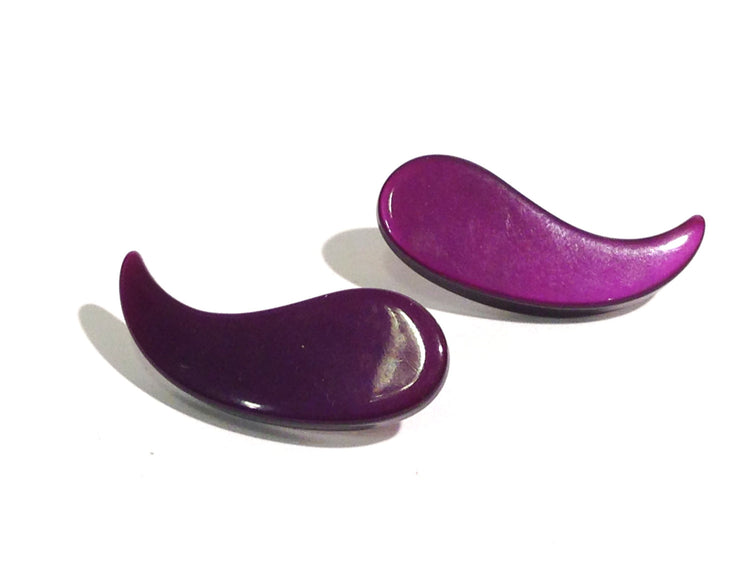 purple paisley earrings