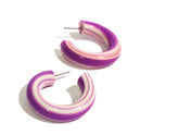 purple stripe earrings
