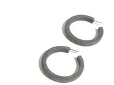 big grey lucite hoop earrings