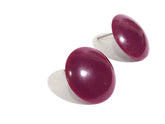 plum purple stud earrings