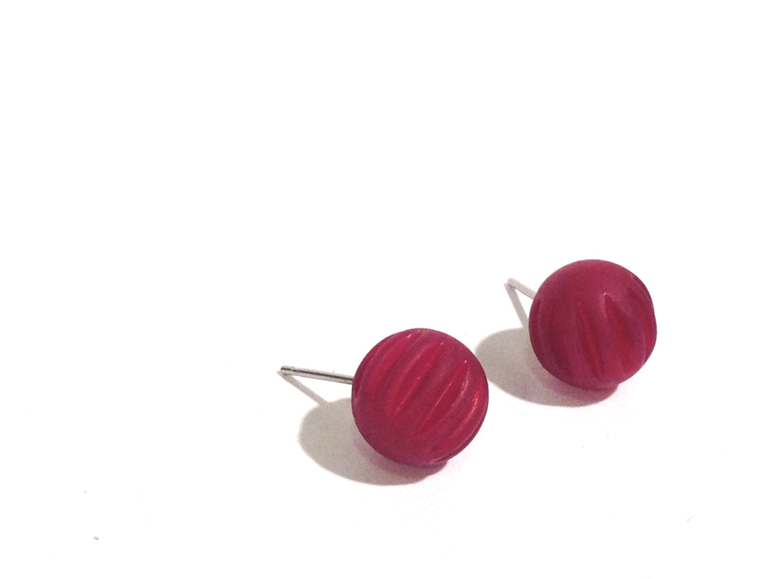 violet surgical steel earrings