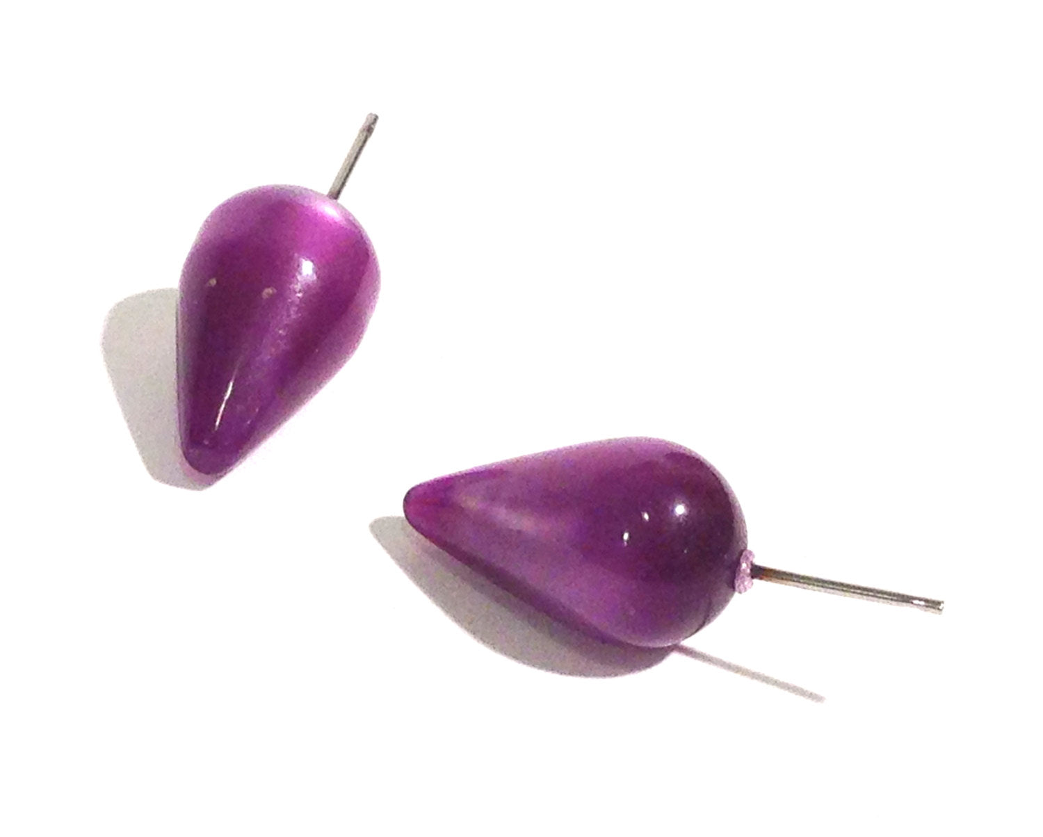 purple spike earrings