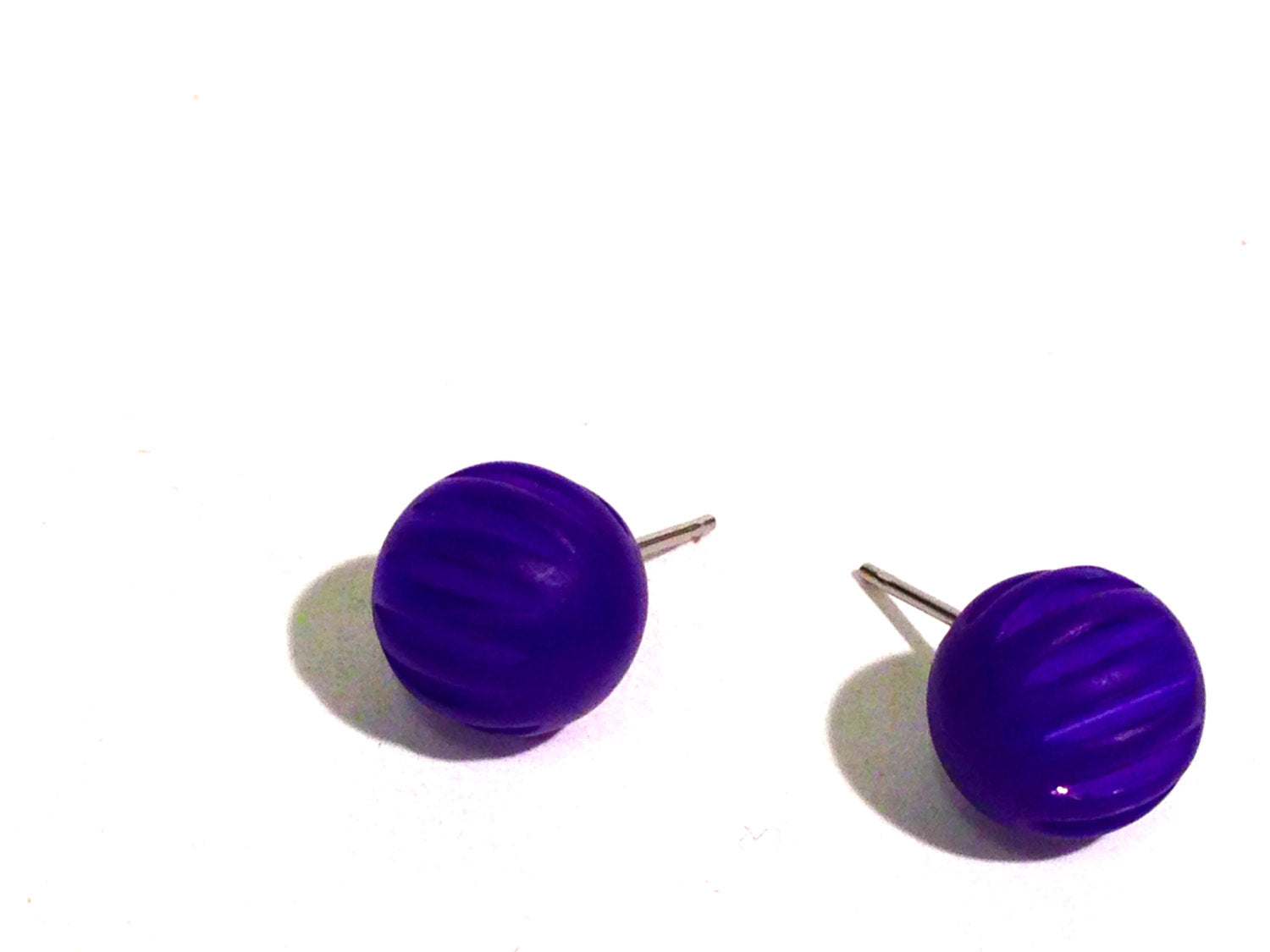 bright blue stud earrings