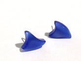 blue shark fin earrings