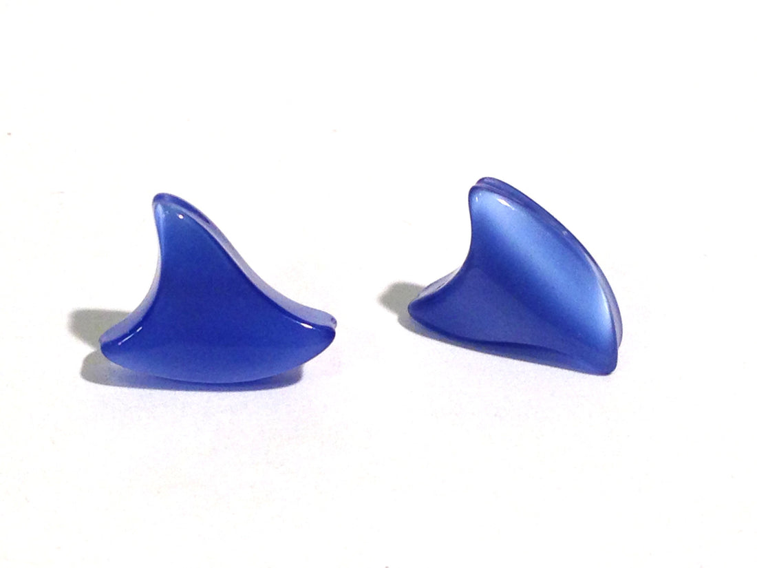 blue fin earrings