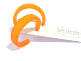 frosted lucite orange hoops