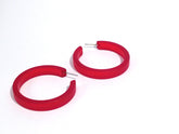 big red hoop earrings