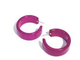 big earrings violet hoops