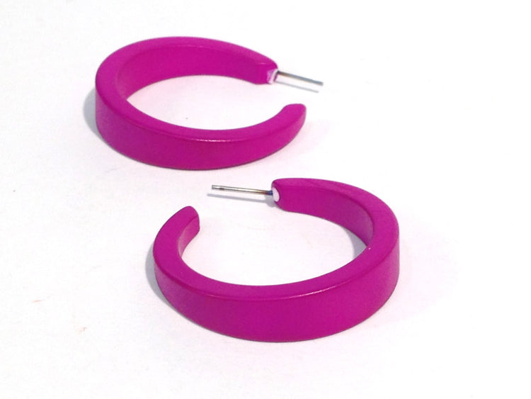 violet lucite earrings