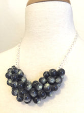 marbled black statement necklace