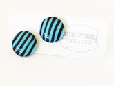 turquoise stripe stud earrings