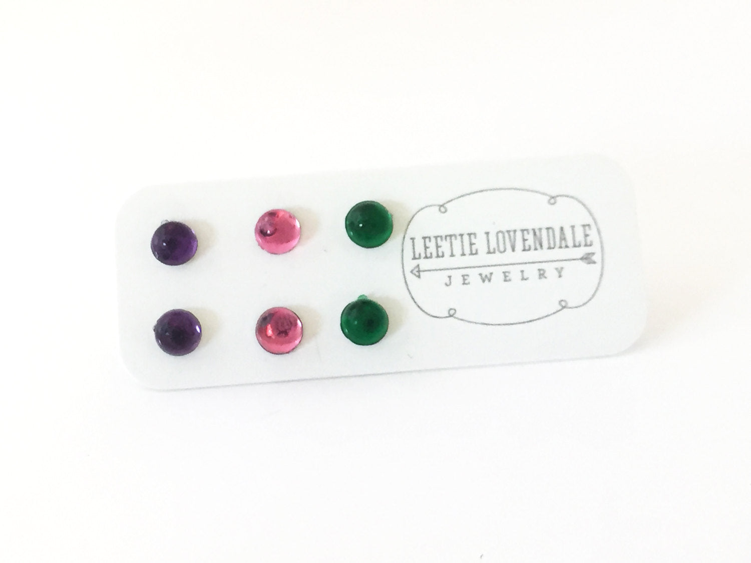 tiny lucite bling studs