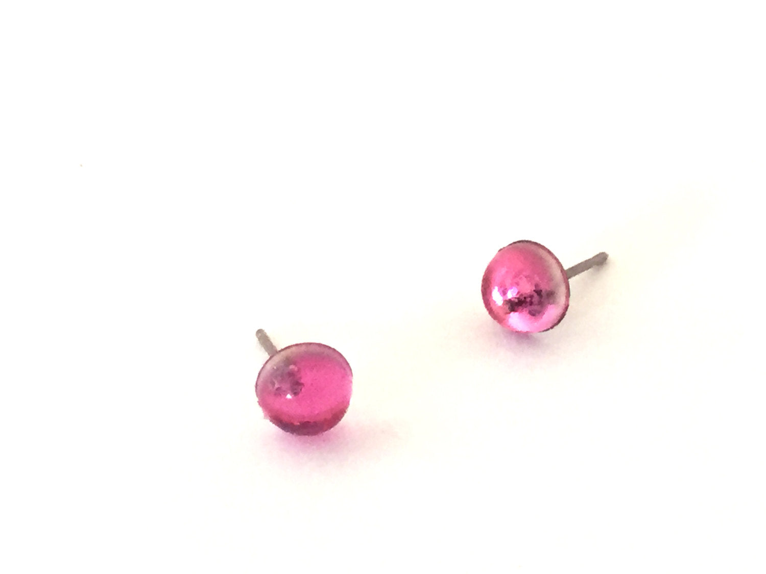 pink bling studs