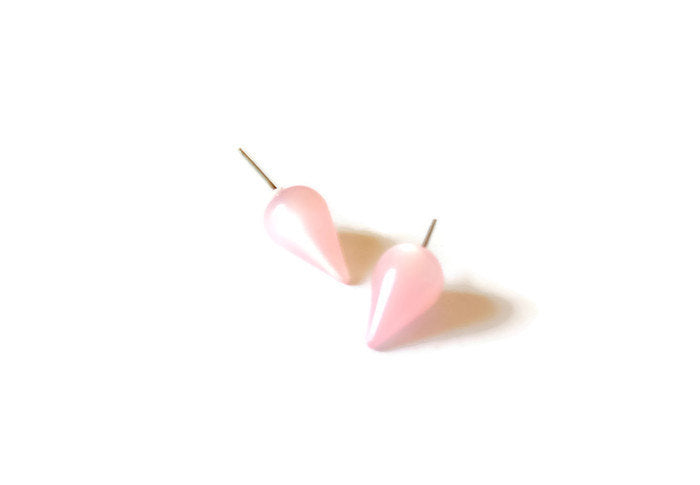 pastel pink spike earrings
