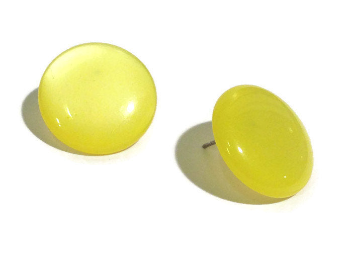 bright yellow moonglow studs