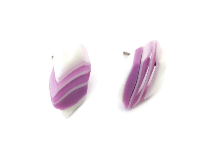 purple flower earrings