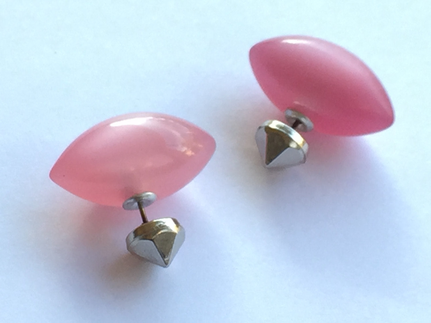 360 stud earrings pink