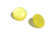 yellow moonglow button studs