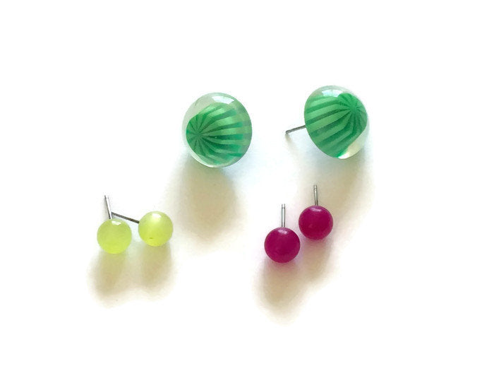 upcycled lucite earrings