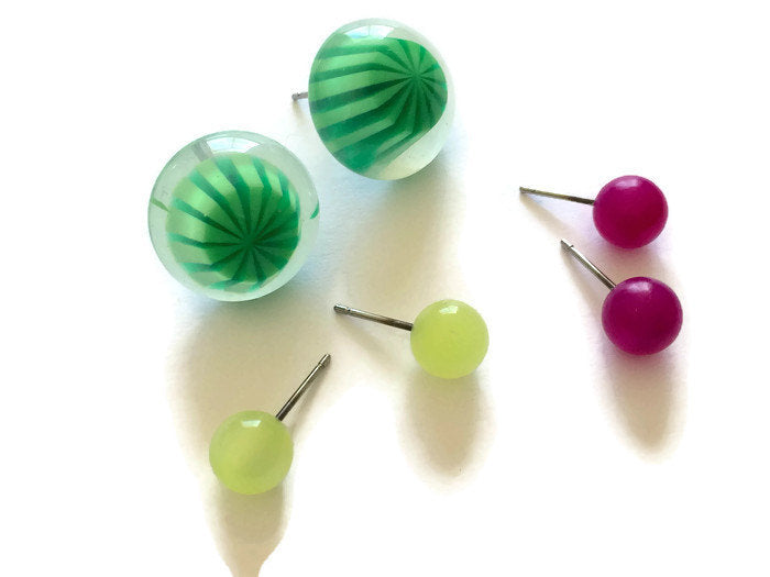 retro stud earring collection