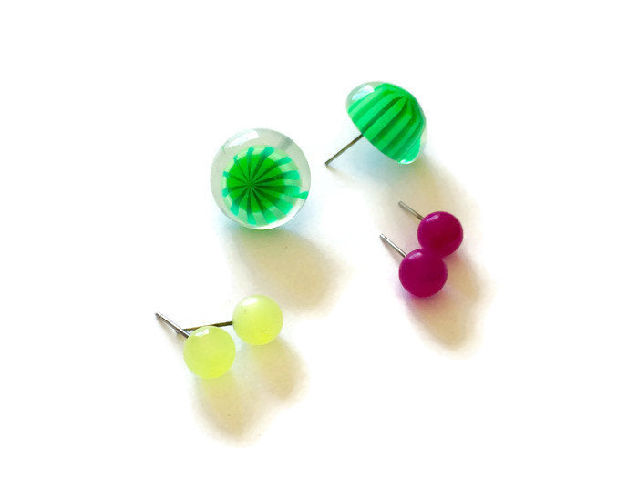 leetie fruit colored earrings