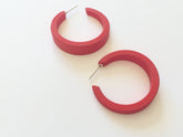 dark red lucite earrings