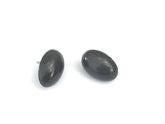 grey oval earrings