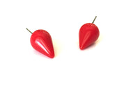 cherry red spike studs