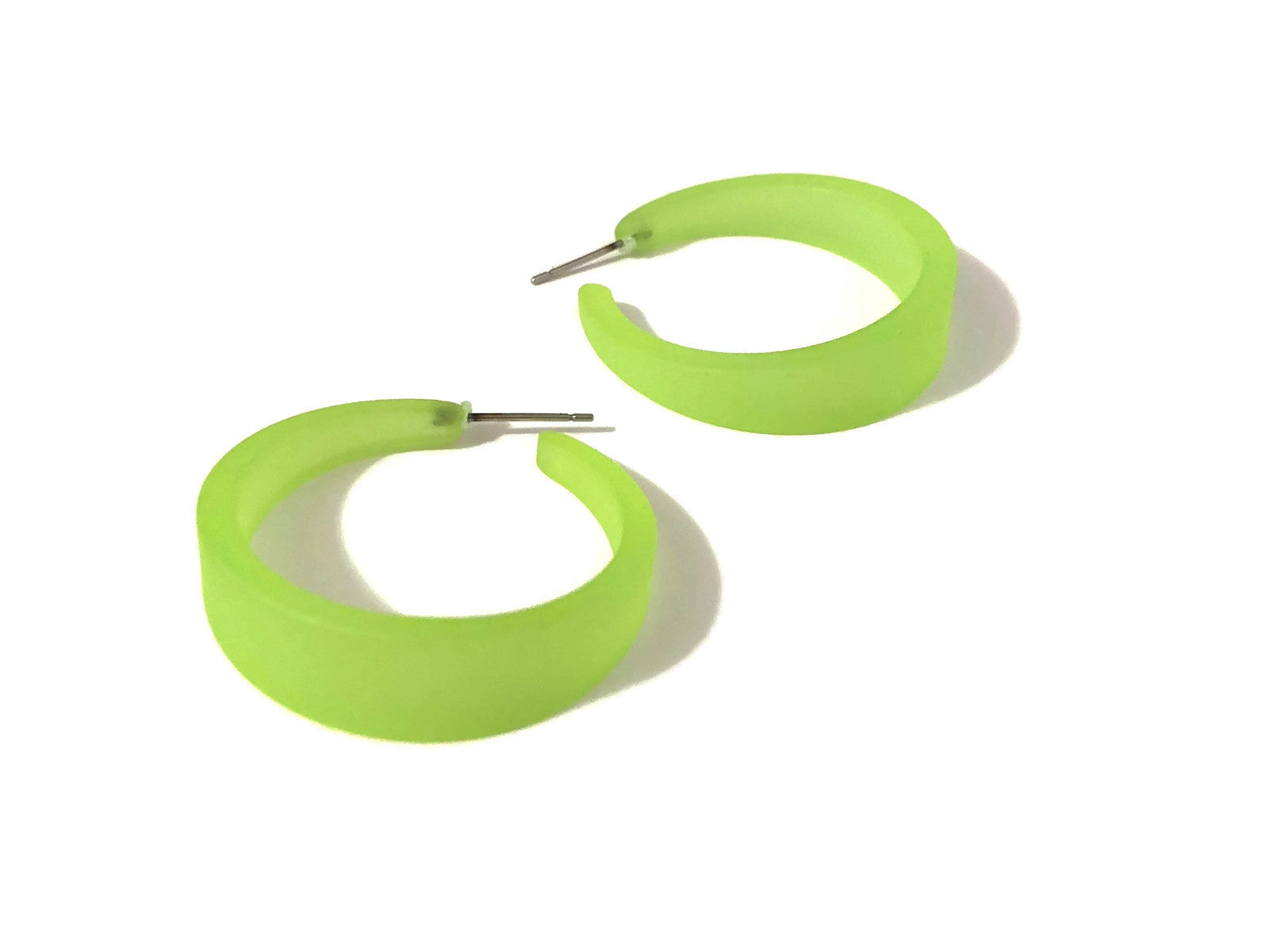 lime green emily hoops