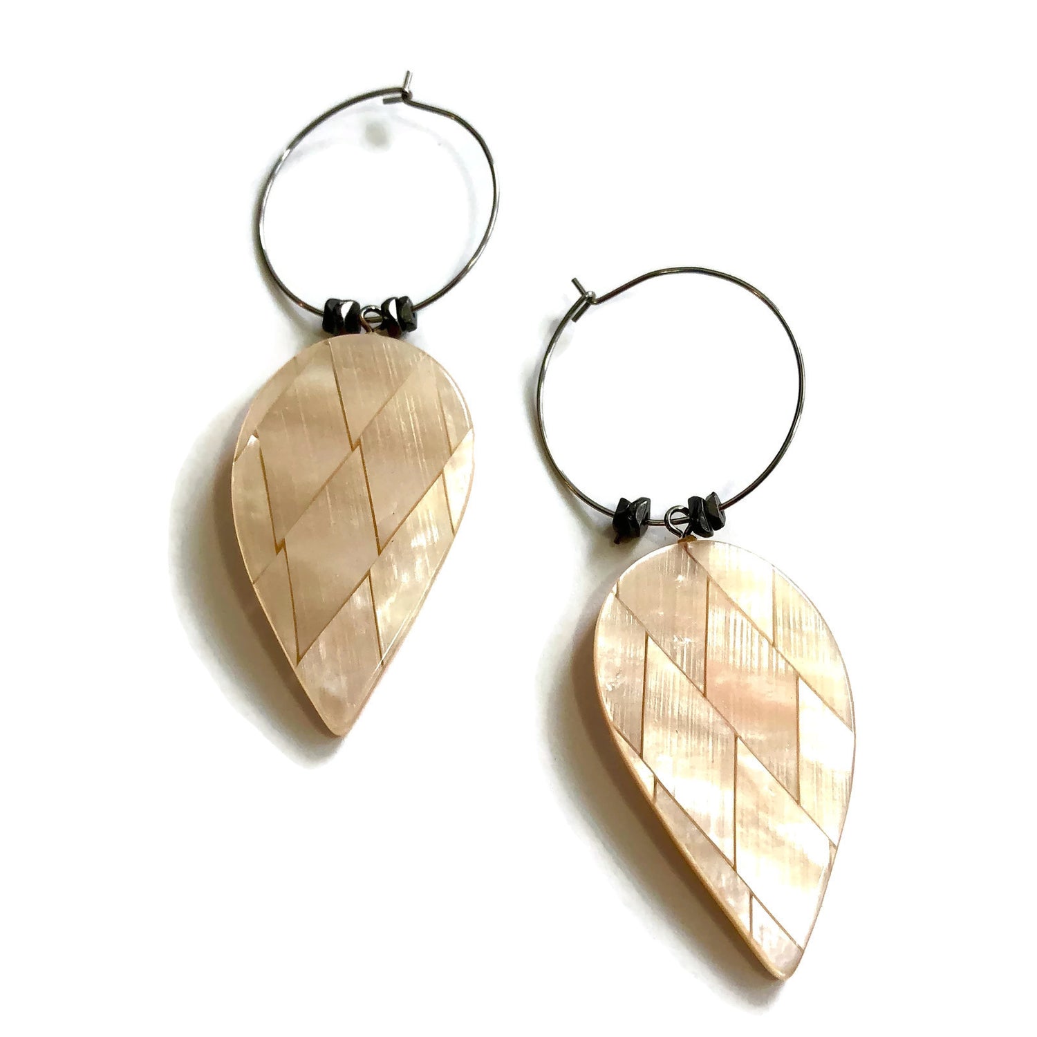 shell hoop earrings