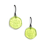 neon yellow lucite earrings