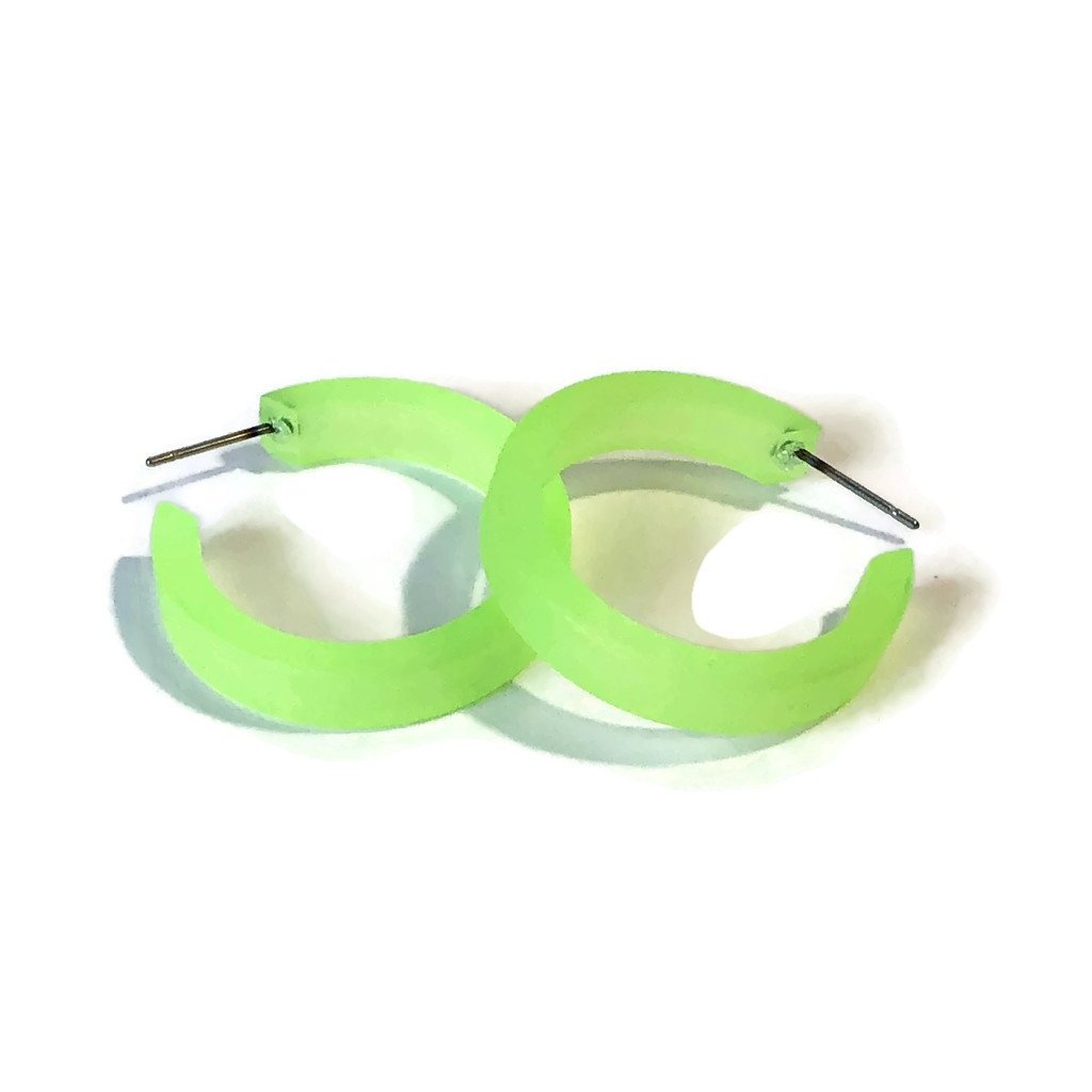 neon small classic hoops
