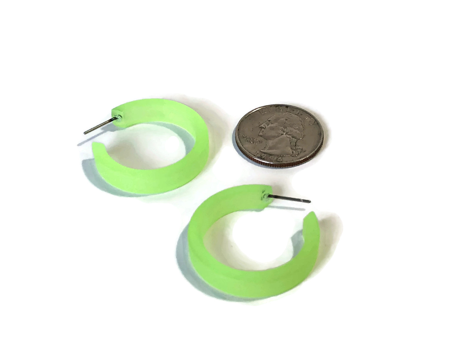 neon green earrings