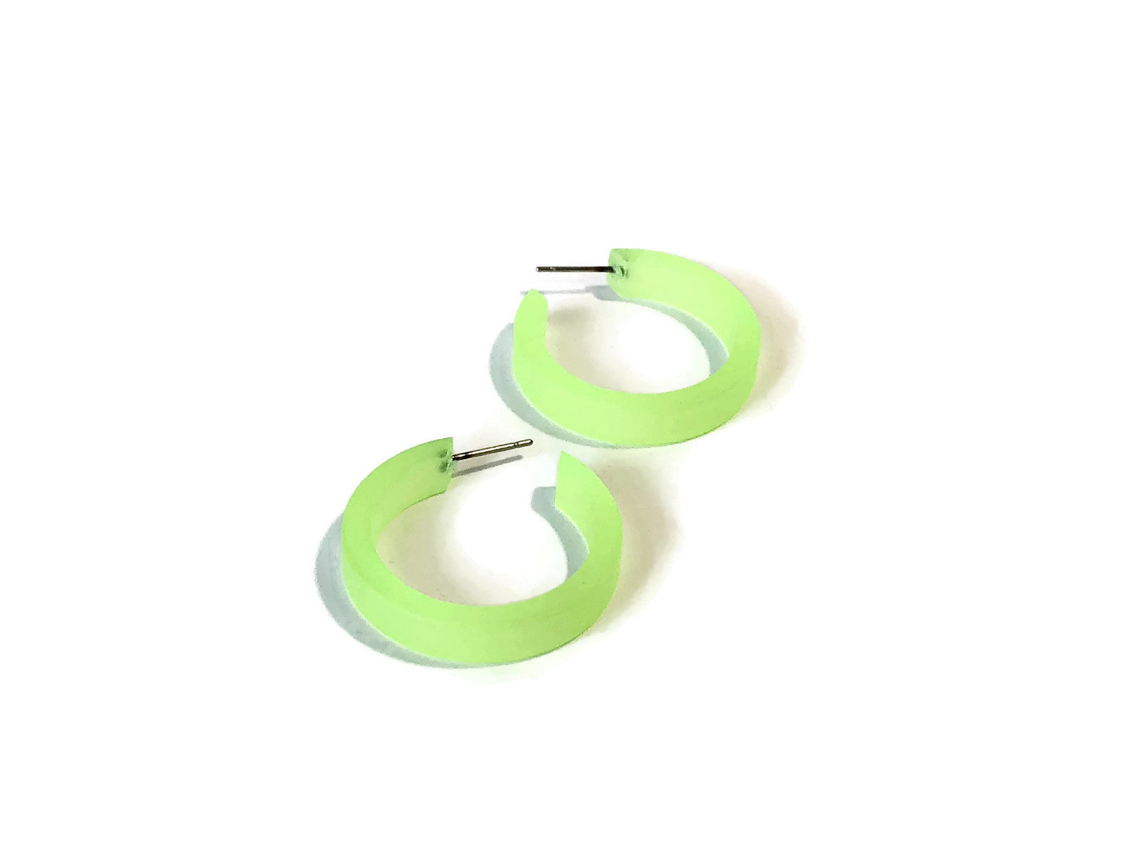 vintage neon green earrings