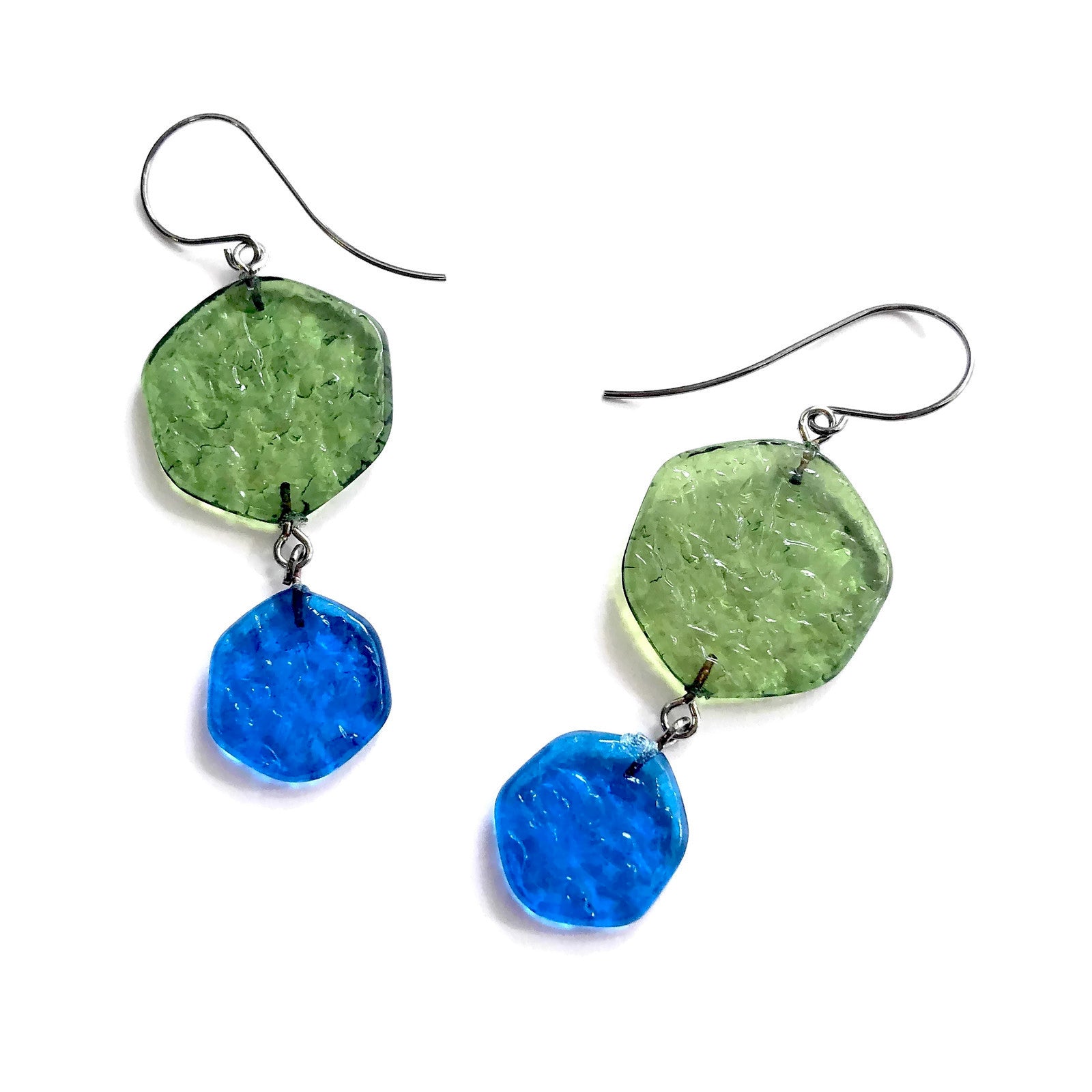 olive aqua earrings