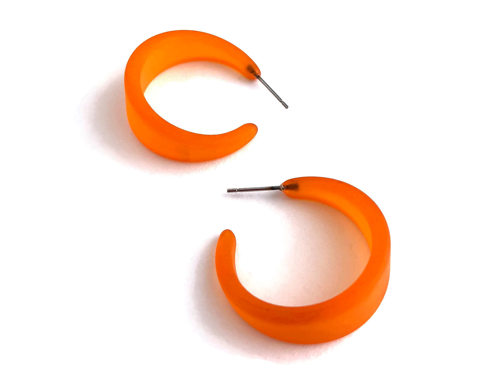 big orange frosted hoops
