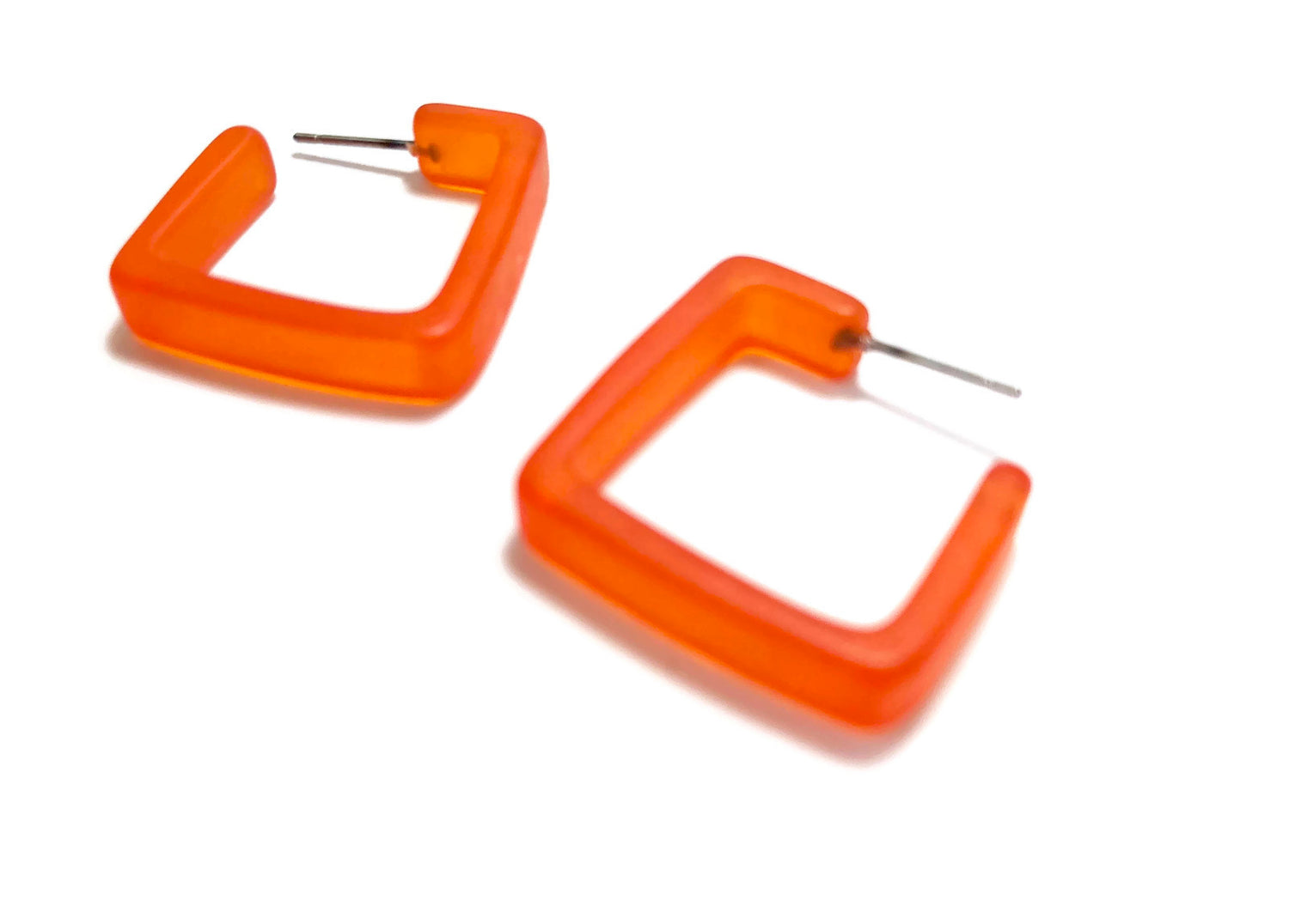 orange hoop earrings square