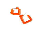 orange acrylic hoops