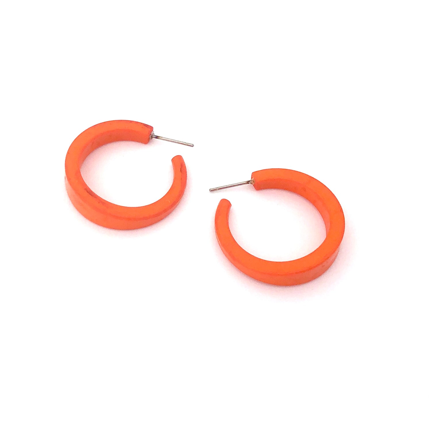 Orange Wave Lola Hoop Earrings