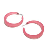 pink tapered hoops
