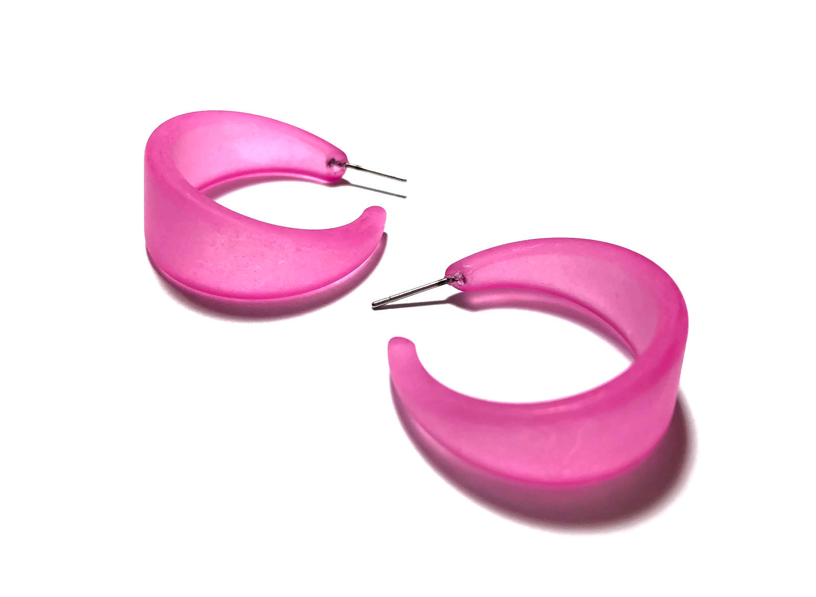 pink lucite hoops