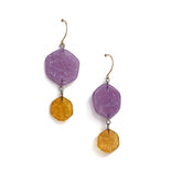 purple topaz drop earrings