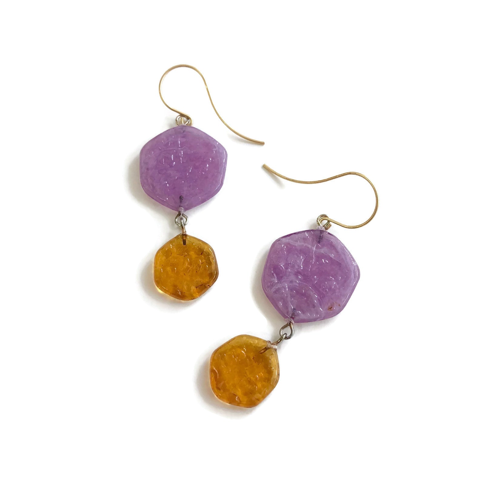 topaz purple earrings