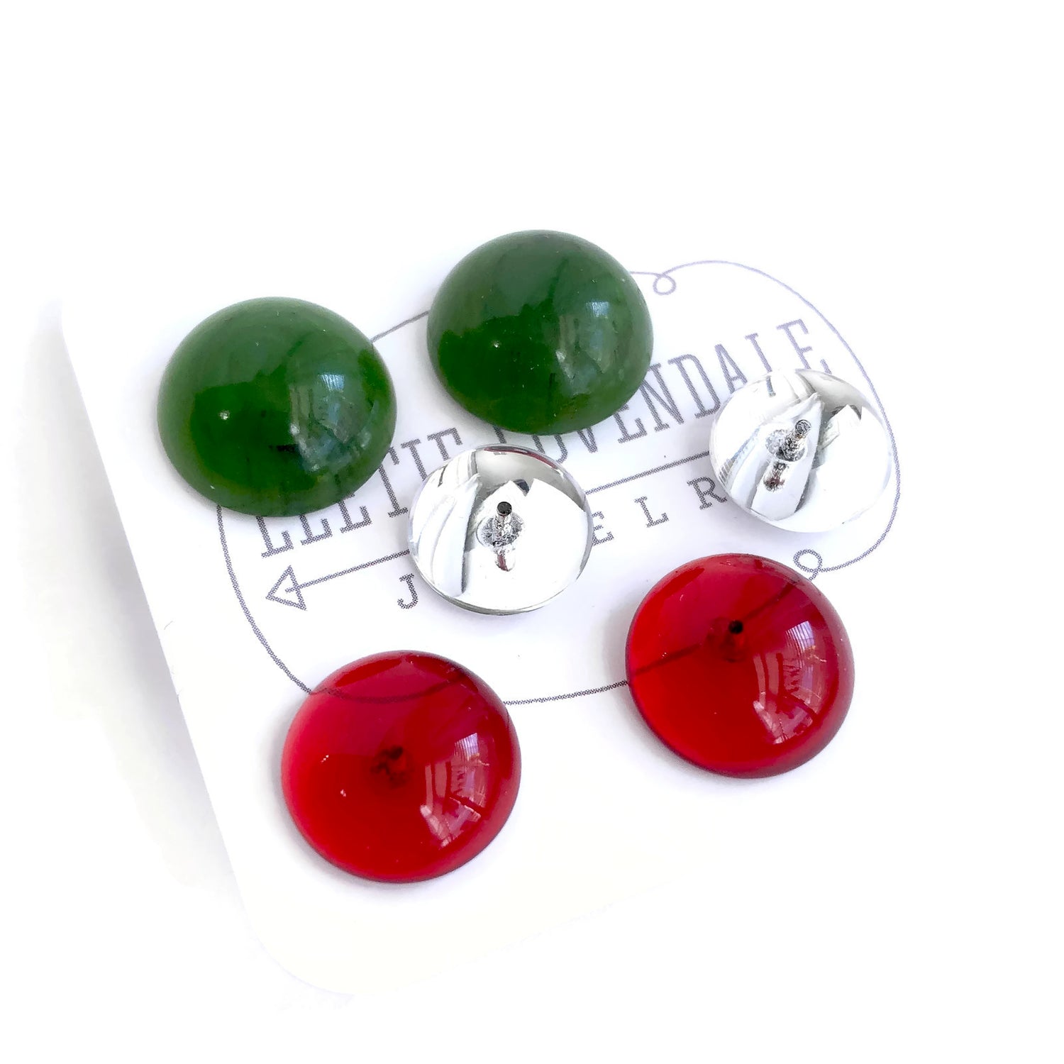 holiday lucite stud gifts