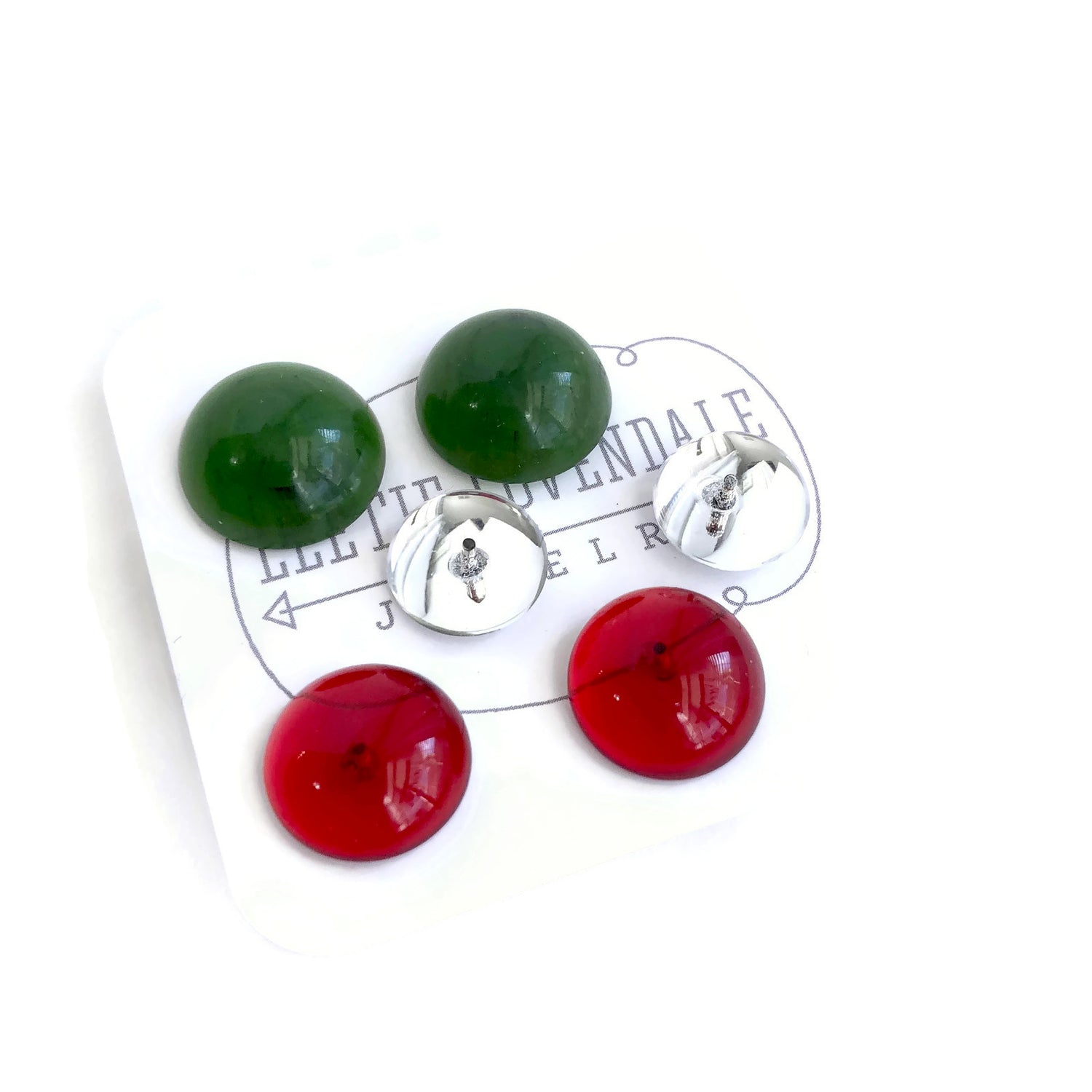 red green clear studs