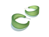 dark green hoop earrings