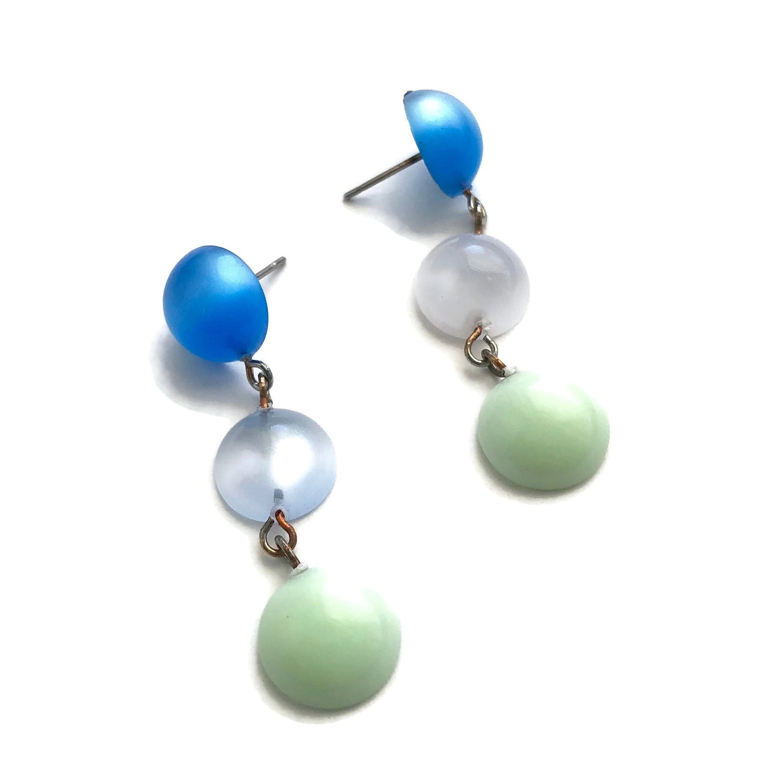 ice aqua blue earrings