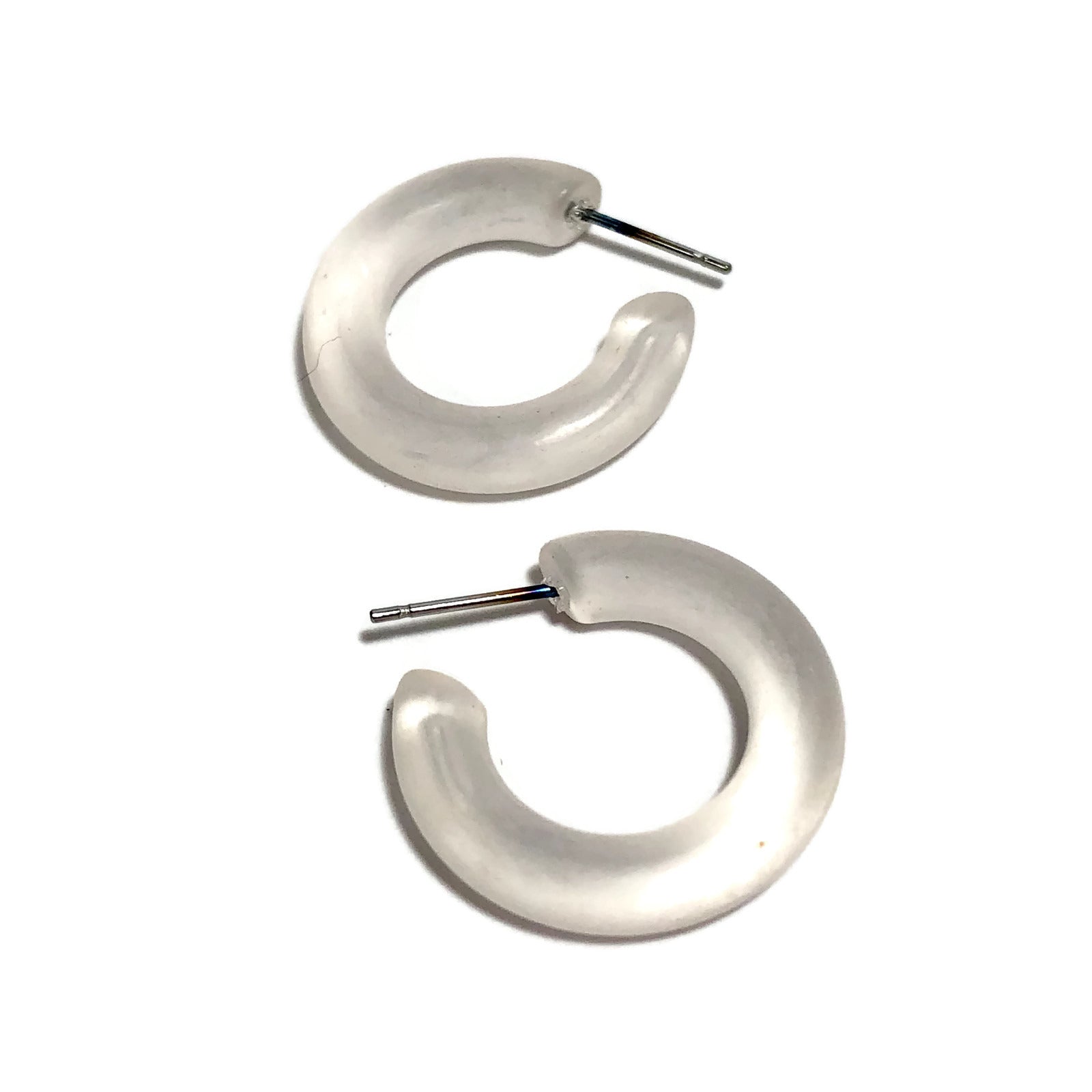 frosted acrylic hoop earrings