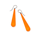 long orange earrings